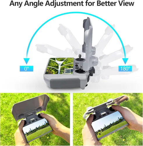 Vista 4 de FPVtosky 2 en 1 Mini 5/4 Pro RC 2 parasol y cubierta protectora RC2, protector de pantalla para DJI Avata 360 /Air 3S/Mini5/4 Pro RC2 Accesorios