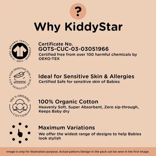 Vista 6 de KiddyStar Drool Bibs for Babies – Organic, Unisex, Soft Absorbent Teething Bibs with Adjustable Snaps