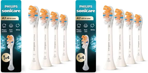 Vista 14 de Philips Sonicare A3 Todo en Uno - Cabezales de repuesto genuinos para cepillo de dientes eléctrico, Blanco, 2 unidades, HX9092/77