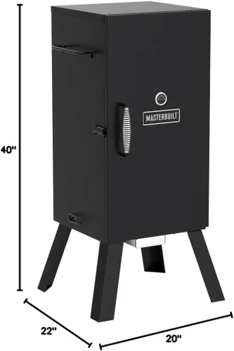 Vista 12 de Masterbuilt® Ahumador eléctrico vertical para barbacoa de 30 pulgadas con control de temperatura analógico, estantes cromados para ahumar y 535