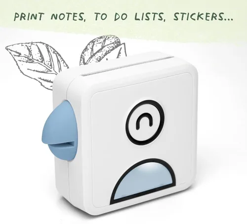 Vista 4 de Poooliprint L1 Impresora de bolsillo sin tinta – Mini teléfono Bluetooth portátil Poooli impresora térmica para iOS + Android impresión de fotos Azul