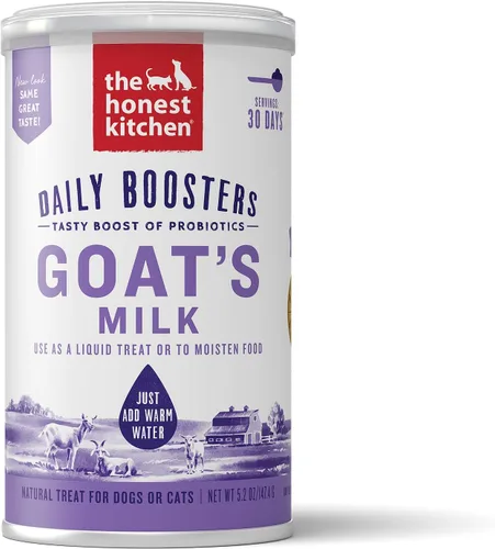 Vista 2 de The Honest Kitchen Leche instantánea de cabra con probióticos para perros y gatos (5.2 onzas) e Instinct Raw Boost Mixers liofilizados crudos