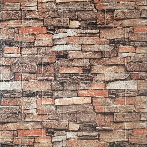 Vista 10 de 3D paneles de pared de espuma autoadhesivos, pelar y pegar ladrillo piedra papel pintado calcomanía de pared para sala de estar niños dormitorio