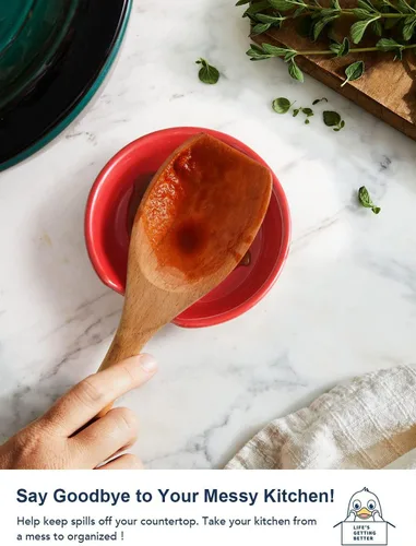 Vista 2 de LE TAUCI Soporte de cuchara de cerámica para cocina, soporte de cuchara de 4.8 pulgadas para estufa, soporte para cuchara de café, soporte