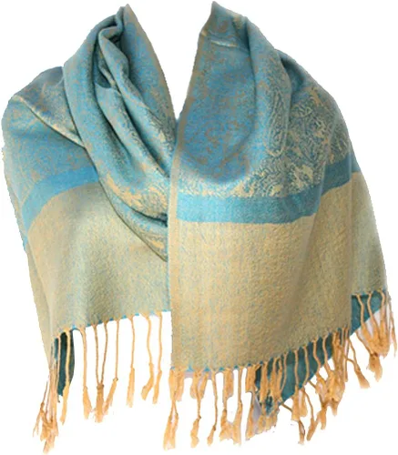 Vista 7 de SILVERFEVER - Chal vintage para mujer, estampado de cachemira jacquard, pashmina, para ocasiones especiales, bufanda de noche, estola de doble cara