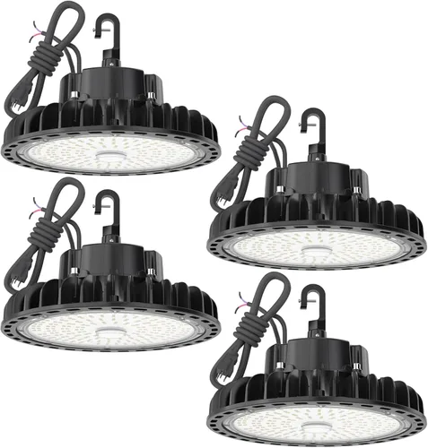 Vista 12 de HYPERLITE Luces LED High Bay de 100 W, 14,500 lm (145 lm/w) 5000 K, 1-10 V, regulable, cable de 5' con enchufe de 110 V, gancho de EE. UU., listado