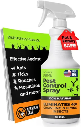Vista 13 de Nature's Dome Spray para insectos para interiores, paquete de 2 – Concentrado natural para el control de plagas para mascotas y niños con aceites