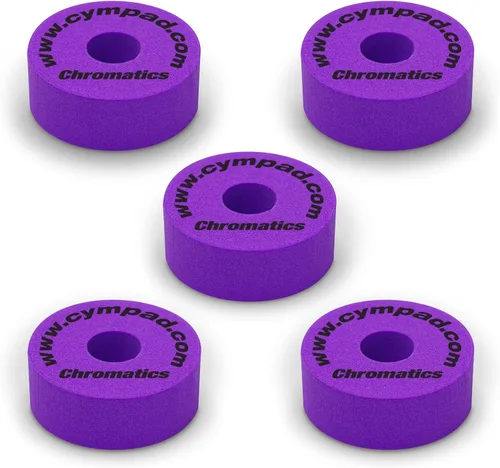 Vista 13 de Cympad Chromatics - Juego de almohadillas de espuma para platillos en blanco – Arandelas de espuma de memoria de alta densidad para mejorar