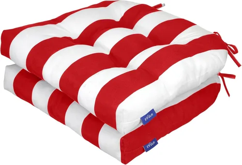 Vista 137 de Cojines de mimbre copetudos de 3 piezas para muebles de patio, cojines de mimbre para sillas de exterior con lazos, cojines de mimbre repelentes al