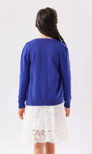 Vista 5 de SMILING PINKER cardigan de cuello redondo para niñas