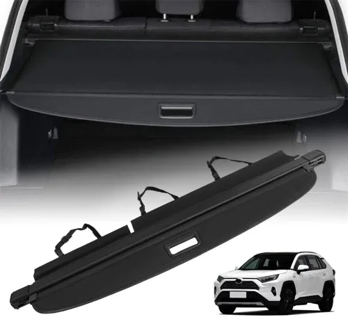 Vista 17 de Vesul, cubierta retráctil para baúl trasero compatible con Toyota RAV4 2013-2018, protector de seguridad, pantalla de privacidad para equipaje