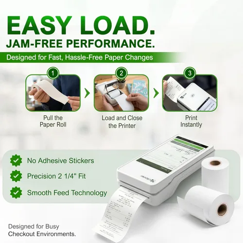 Vista 6 de Rollo de papel térmico para papel de recibo Clover Flex 2 1/4 x 55 (10 rollos)