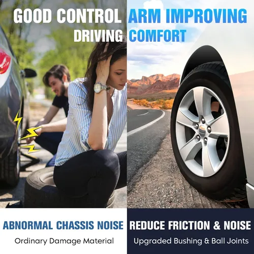 Vista 2 de Juego de 4 brazos de control trasero superior e inferior para Jeep Grand Cherokee 1999 2000 2001 2002 2003 2004-4 piezas con junta de rótula