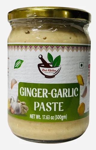 Desi Kitchen All Natural | Calidad premium | Vegano | Sin OMG | Pasta de mezcla de jengibre y ajo, 510 gm (18 onzas)