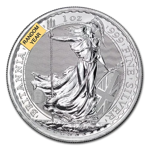 Vista 3 de 1997 - Presente (Año al azar) GB 1 oz Plata Britannia Moneda Brillante Sin Circular con Certificado de Autenticidad £2 GBP Vendedor BU