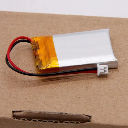 Vista 5 de Batería recargable de iones de polímero de litio Li Lipo de 3.7V con conector JST de 2 pines de 0.079 in/0.049 in (502030 250mAh 1.25Jst)