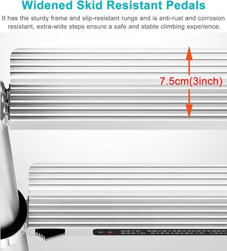 Vista 7 de Telescoping Extension Ladder, Telescoping Ladder Industrial Household Daily Telescopic Ladder with Roof Hooks, 100% Aluminum Portable Extendable