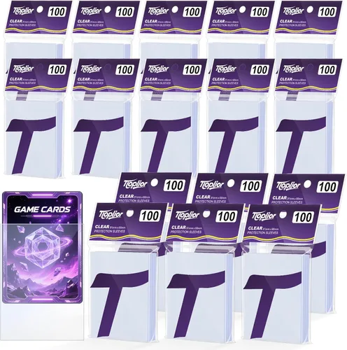 Vista 21 de Fundas para tarjetas de color azul nocturno aptas para MTG, 300 piezas de ajuste perfecto, fundas estándar para tarjetas de intercambio, tarjetas