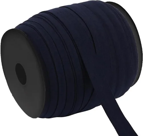 Vista 13 de Muka Cinta al bies de 109 yardas, cuerda plana elástica de 5/8 pulgadas para ropa, puños, ropa interior, manualidades, 01 blanco