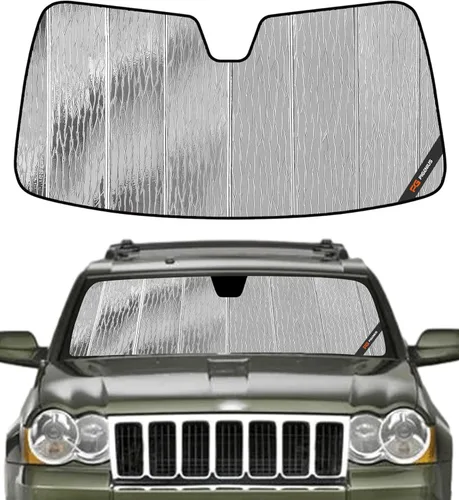 Vista 14 de Pigenius Parasol para parabrisas para Jeep Grand Cherokee 2008-2010 - Parasol para ventana delantera, protección