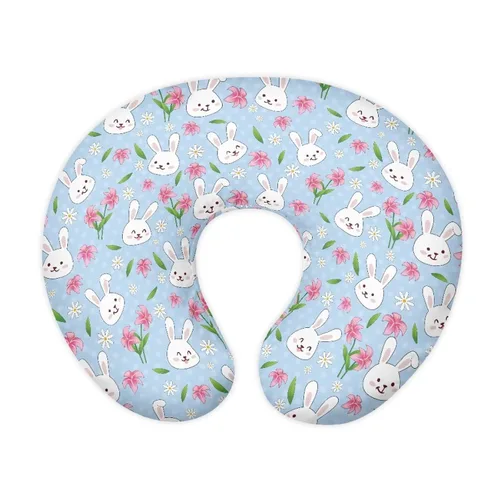 Vista 8 de Forchrinse Funda de almohada de lactancia floral de mariquita rosa para bebés y niñas, funda de almohada de lactancia materna suave lavable