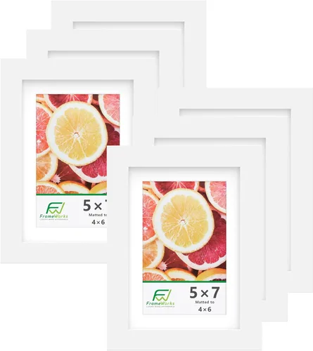 Vista 22 de FrameWorks Marcos de fotos clásicos de madera de 5 x 7 a 4 x 6 con vidrio templado, color negro, paquete de 2