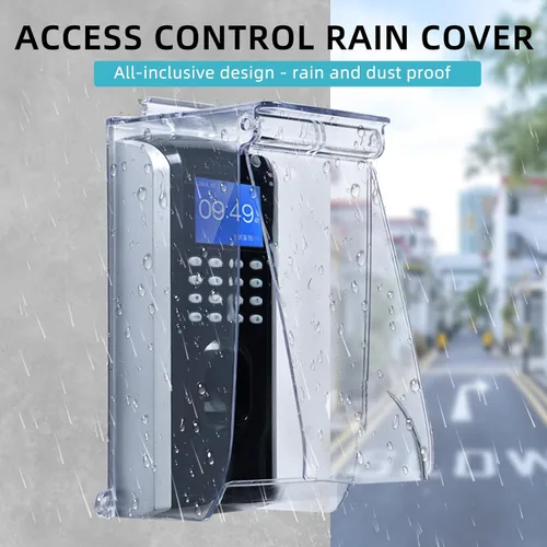 Vista 7 de Protector de cubierta de teclado para exteriores, cubierta transparente para timbre de puerta, cubierta para timbre de puerta, resistente a