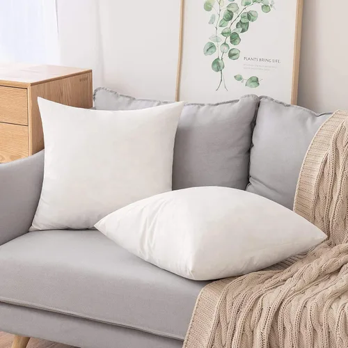Vista 9 de MIULEE Paquete de 2 fundas de almohada cuadradas de mezcla de estilo bohemio, fundas de almohada de lino a rayas jacquard patrón fundas de cojín