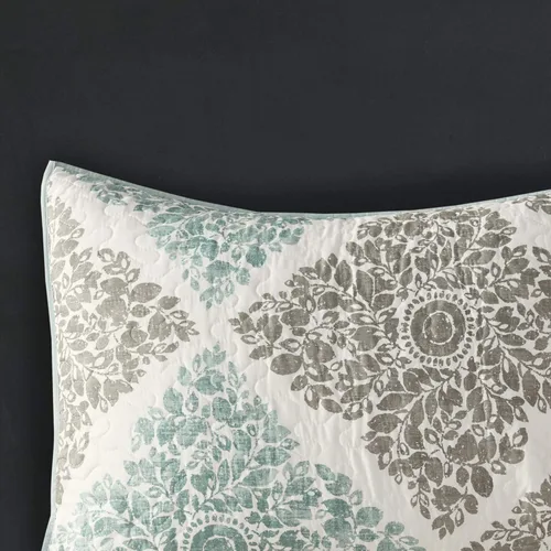 Vista 11 de Madison Park Claire - Edredón de diseño moderno, para todas las estaciones, cubrecama transpirable, juego de ropa de cama ligero, fundas a juego