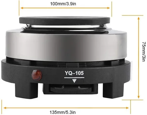 Vista 5 de Maxmartt Mini Electric Heater Stove, 500W Round Hot Plate Portable Countertop Burner For Ceramic Glass Kettle Single Plate Cooktop, Easy to