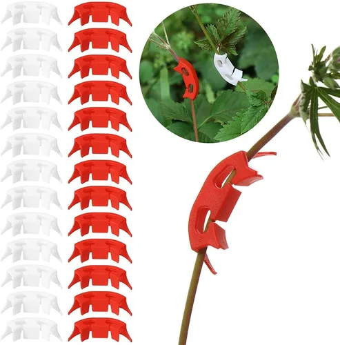 Vista 4 de gofidin 100 pinzas LST reutilizables de 90 grados para entrenamiento de plantas, control de plantas de interior, multifunción, fácil de usar, evitar