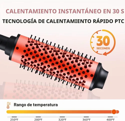 Vista 6 de NONK Juego de cepillos redondos térmicos intercambiables 3 en 1, 1.25