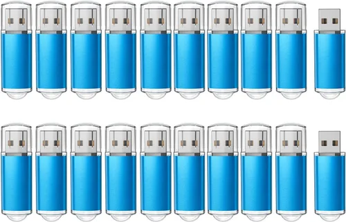 Vista 8 de RAOYI Paquete de 10 unidades flash USB de 32 GB USB 2.0 Memory Stick a granel Pulgar Drive Pen Drive Jump Drive-azul