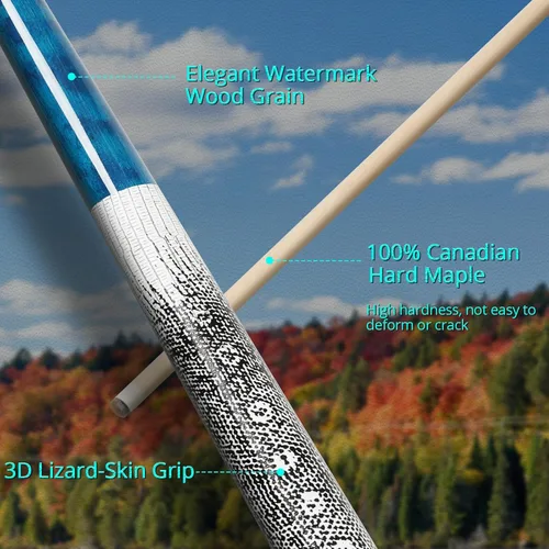 Vista 3 de Kmise Pool Stick Set of 4, 58" Canadian Maple Pool Cue Sticks for Adults, 18 19 20 21oz Professional Billiards Pool Cue for Bar House Pool Table