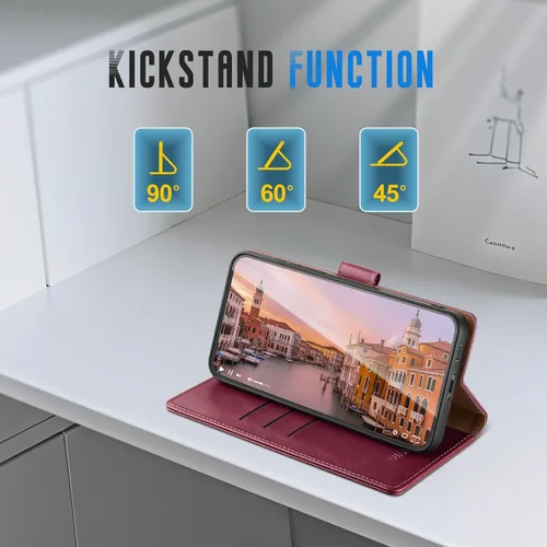 Vista 23 de SUANPOT para Samsung Galaxy S23 +/ Plus Funda tipo cartera con bloqueo RFID, soporte para tarjetas de crédito, funda protectora de libro tipo flip