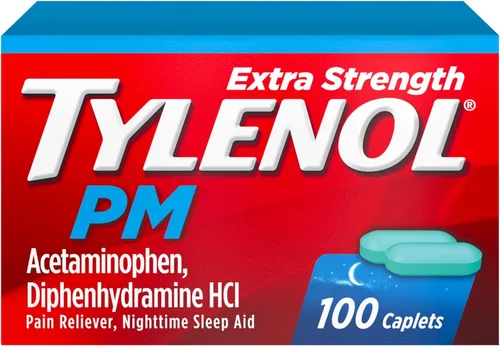 Vista 10 de Tylenol Pastillas PM Extra Strength para aliviar el dolor y ayuda para dormir, 500 mg de acetaminofeno, 24