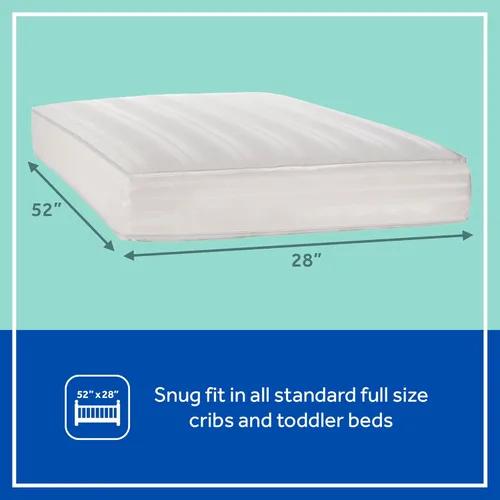 Vista 2 de Soja Sealy de espuma para el niño / pequeño colchón de cuna, espuma hipoalergénica de soja, firma adicional, cubierta impermeable durable, ligera