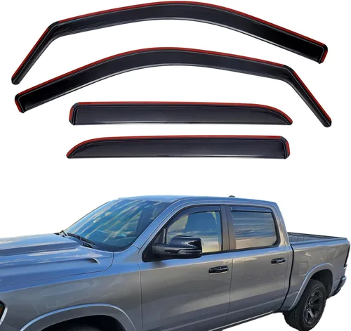 Vista 25 de Viseras adhesivas para ventana, protectores de lluvia compatibles con Toyota Rav4 2006-2012, deflector de ventana de ventilación lateral, protección