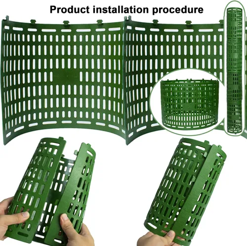 Vista 3 de Paquete de 4 protectores de tronco de árbol de 15 x 10 pulgadas, expandibles, resistentes a la intemperie, protector de corteza de árbol, cubierta
