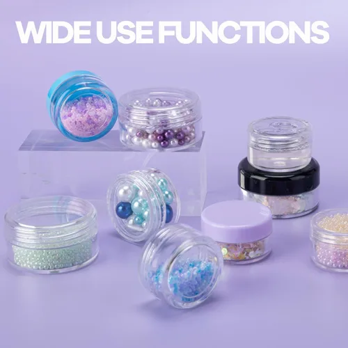 Vista 27 de Envases de muestra de 5 gramos con tapas, 25 unidades Envases de muestra de 5 ml, envases cosméticos vacíos con tapas, envases de viaje pequeños