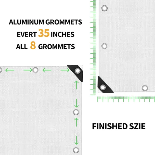 Vista 6 de TARPAL Lona blanca impermeable de 4 x 6 pulgadas (paquete de 2) lonas pequeñas multiusos, cubierta protectora de polietileno multiusos, para leña