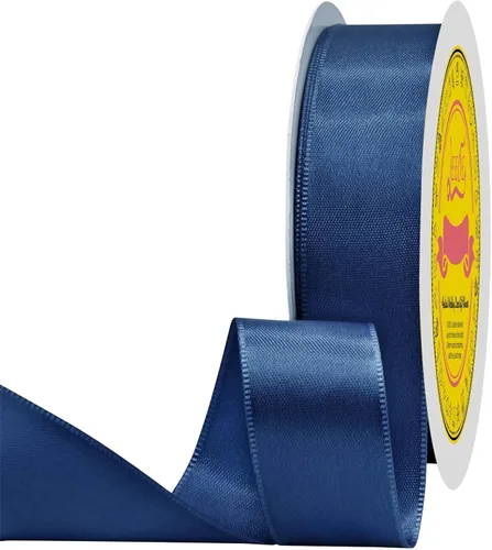 Vista 185 de Cinta de satén plateada de doble cara de 1-1/2 pulgadas x 50 yardas, cinta plateada de poliéster para envolver regalos, muy adecuada para bodas