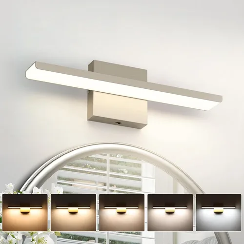Vista 9 de JUSHENG Luces de Tocador Negras para Baño 5CCT Regulables Accesorios de Luces de Tocador para Baño Luz LED de Tocador Barra de Luz de Tocador 24
