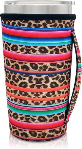 Vista 114 de Fundas Aislantes de Neopreno Portavasos con Asa para Vasos Tumbler de 20oz, Funda Reutilizable para Café Helado Para Tazas de Café de 30oz - 32oz