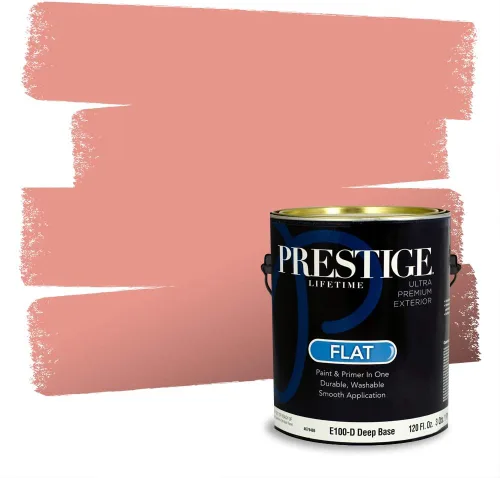 Vista 23 de Prestige Paints Pintura exterior e imprimación en uno, 1 galón, plano, coincidencia comparable de Valspar* Amber Rose*