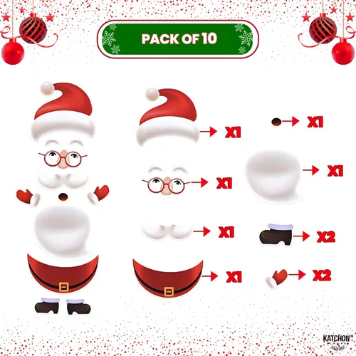 Vista 2 de KatchOn Imanes de refrigerador de Papá Noel, grandes, 36 pulgadas, imanes de Navidad para nevera, decoración de puerta de refrigerador y garaje