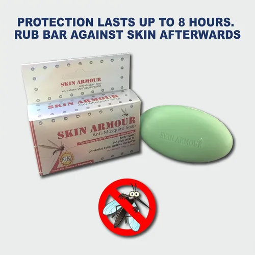 Vista 5 de Skin Armour - Barra de jabón antimosquitos – Jabón natural sin DEET para una protección duradera – 100% extracto de hierbas repelente de mosquitos