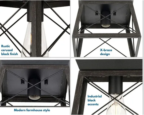 Vista 8 de Progress Lighting Briarwood Collection - Lámpara de techo de 1 luz, montaje empotrado para luces interiores de cocina, pasillo, dormitorio, sala