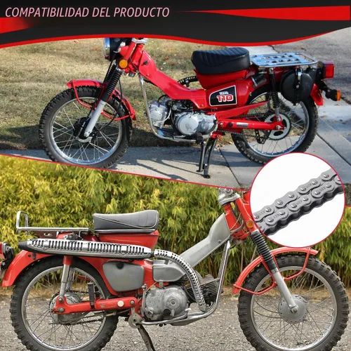 Vista 4 de KAMIER Cadena de transmisión 428 de 102 eslabones con cortador de cadena para 50cc 70cc 90cc 110cc 125cc CT90 CT110 TaoTao TForce Coolster Vitacci