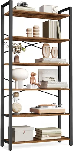 Vista 14 de VASAGLE Bookshelf, Bookcase with Steel Frame, Book Shelf for Living Room, Home Office, Study